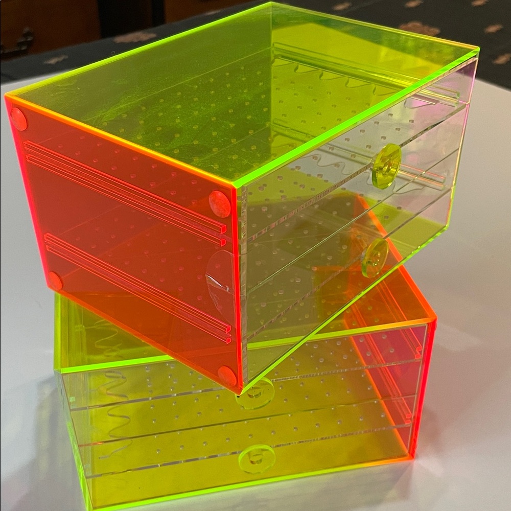 Neon Acrylic Jewelry/Storage Box Set